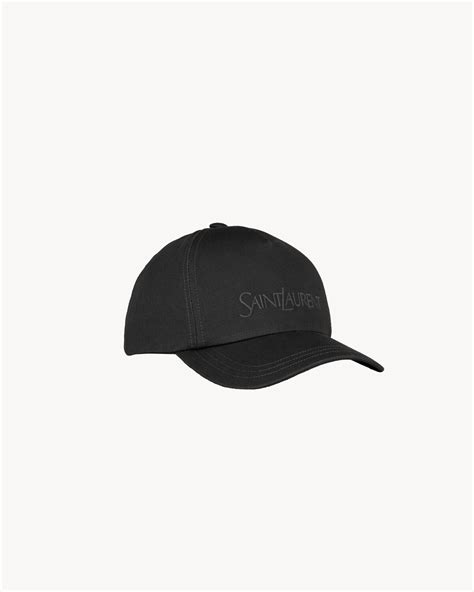 ysl gorra negra|Gorra Saint Laurent de gabardina .